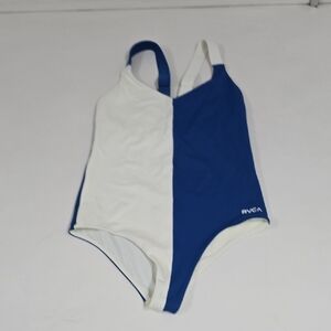 RVCA Blue and White Swimsuit